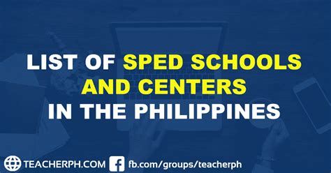 List of SPED Centers .